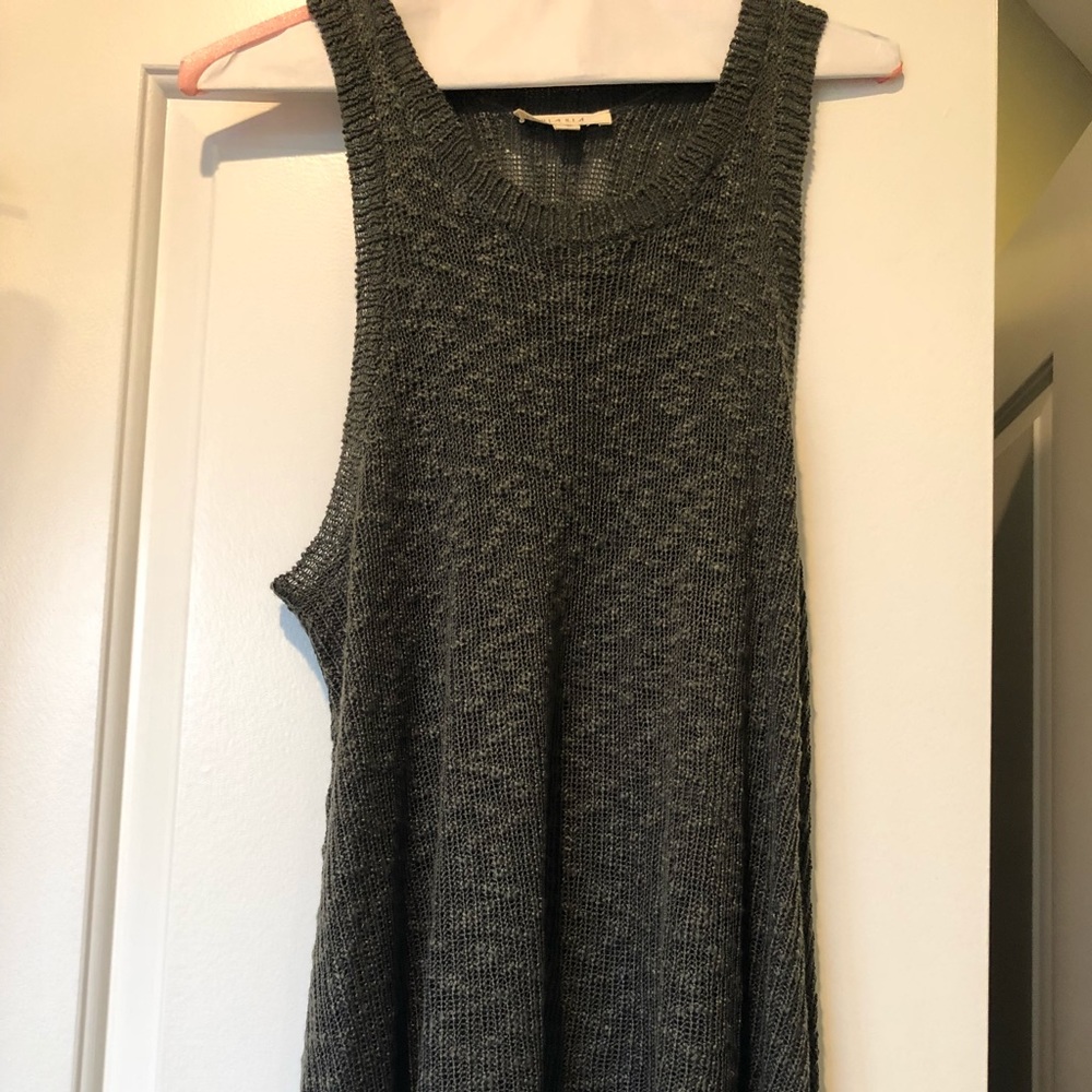 Dark grey sweater tank